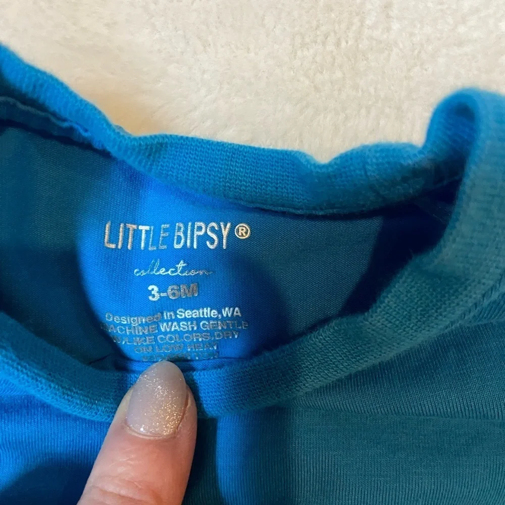Little Bipsy Blue Tee with Yellow Smiley